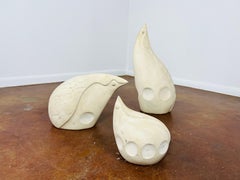 Set of 3 Masatoyo "Kuki" Kishi Penguin Sculptures