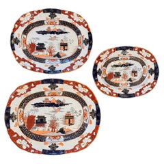 Juego de 3 fuentes de Mason's Ironstone, circa siglo XIX