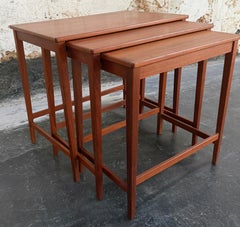 Set of 3 MCM Teak Nesting Tables by Svante Skogh for Seffle, Sweden c. 1960s