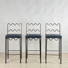 Set of 3 'Méandre' Counter Stools by Design Frères, in COL
