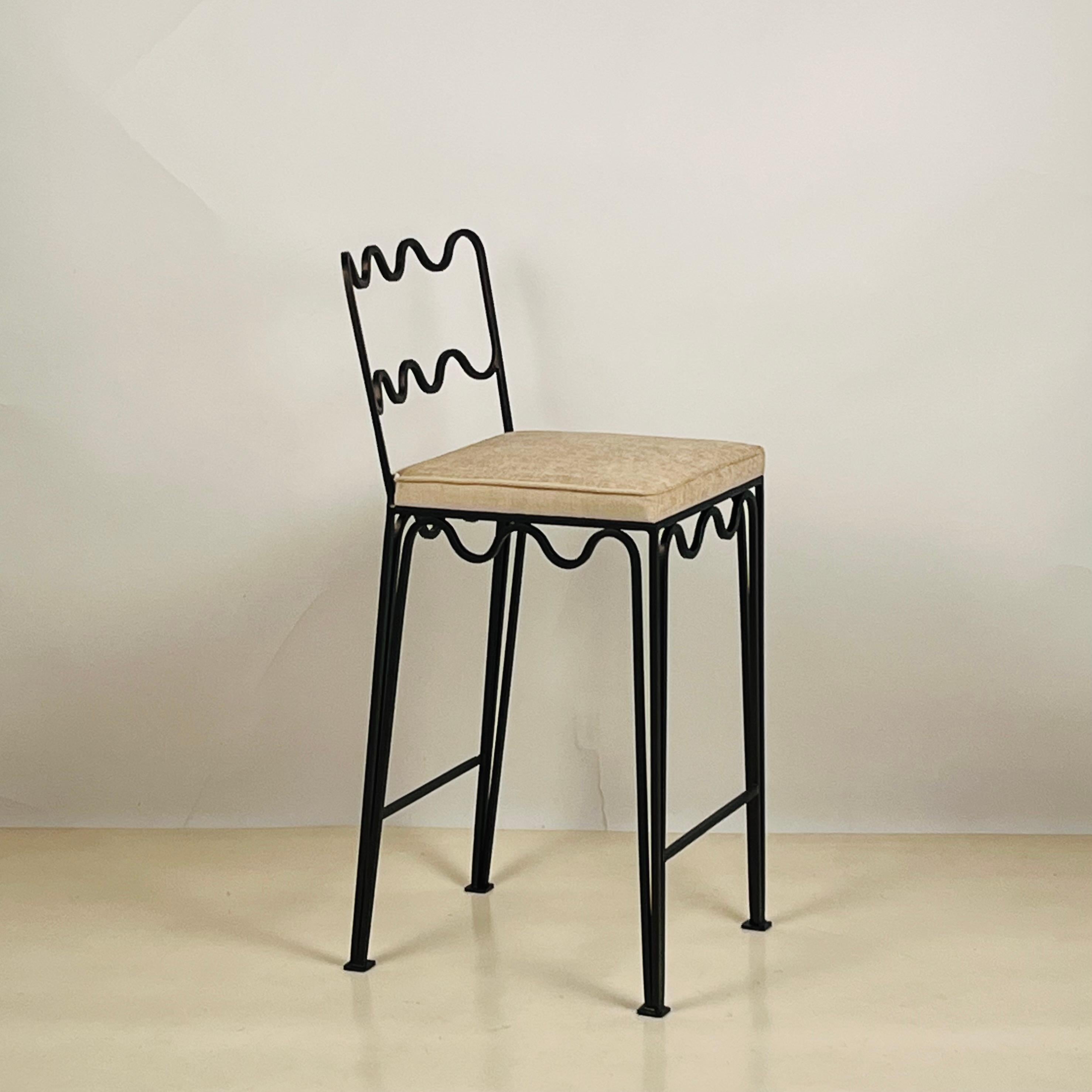 American Set of 3 'Méandre' Counter Stools by Design Frères, in COM For Sale