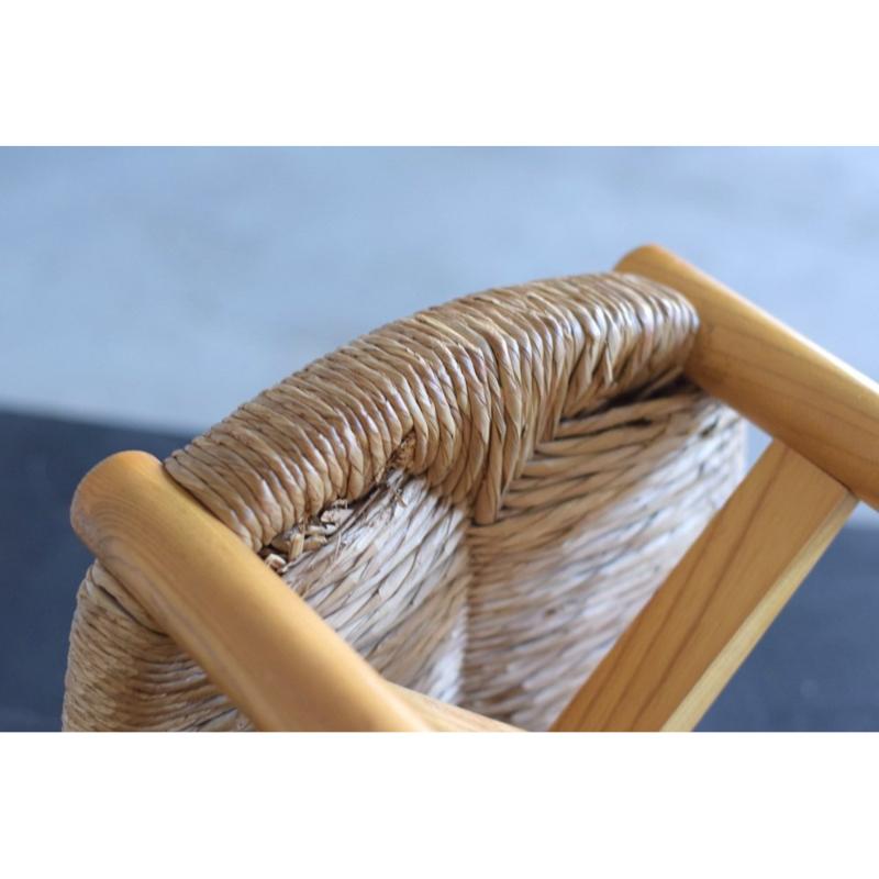 Set of 3 Meribel Chairs and Stool by Charlotte Perriand, 1960s For Sale 10