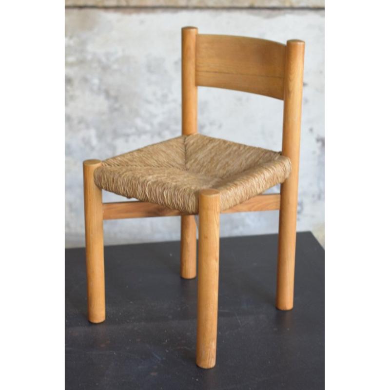 20th Century Set of 3 Meribel Chairs and Stool by Charlotte Perriand, 1960s For Sale