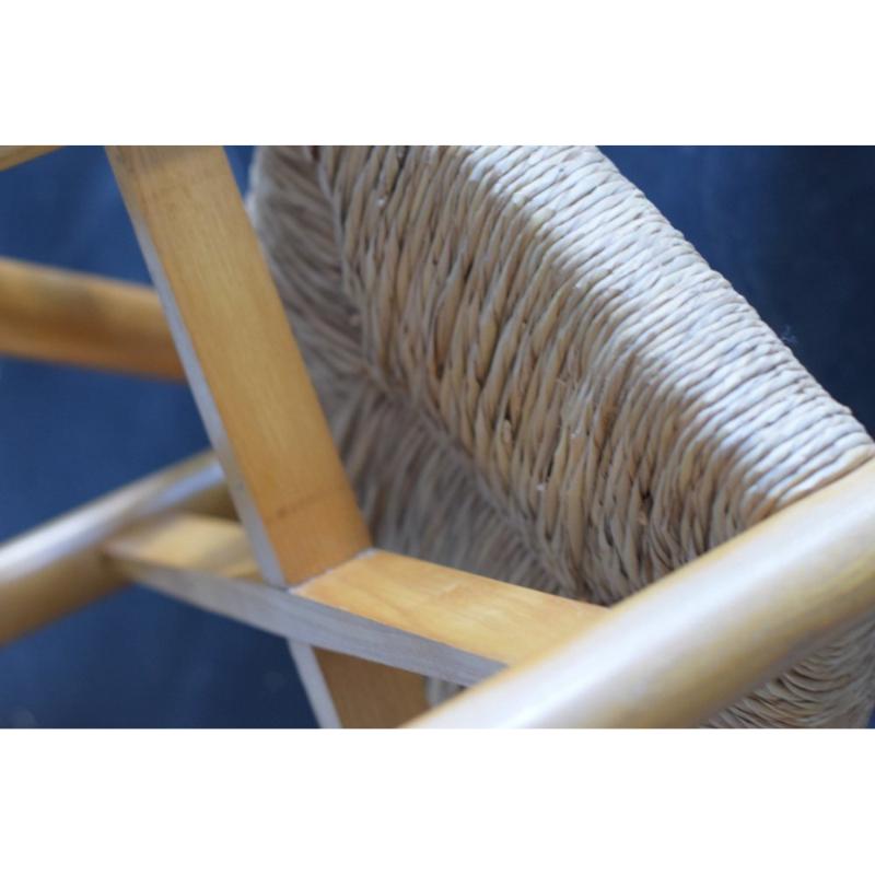 Set of 3 Meribel Chairs and Stool by Charlotte Perriand, 1960s For Sale 2