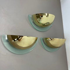 Set von 3 postmodernen Wandleuchten aus Metall + Acrylglas von Hustadt Leuchten, 1980er Jahre