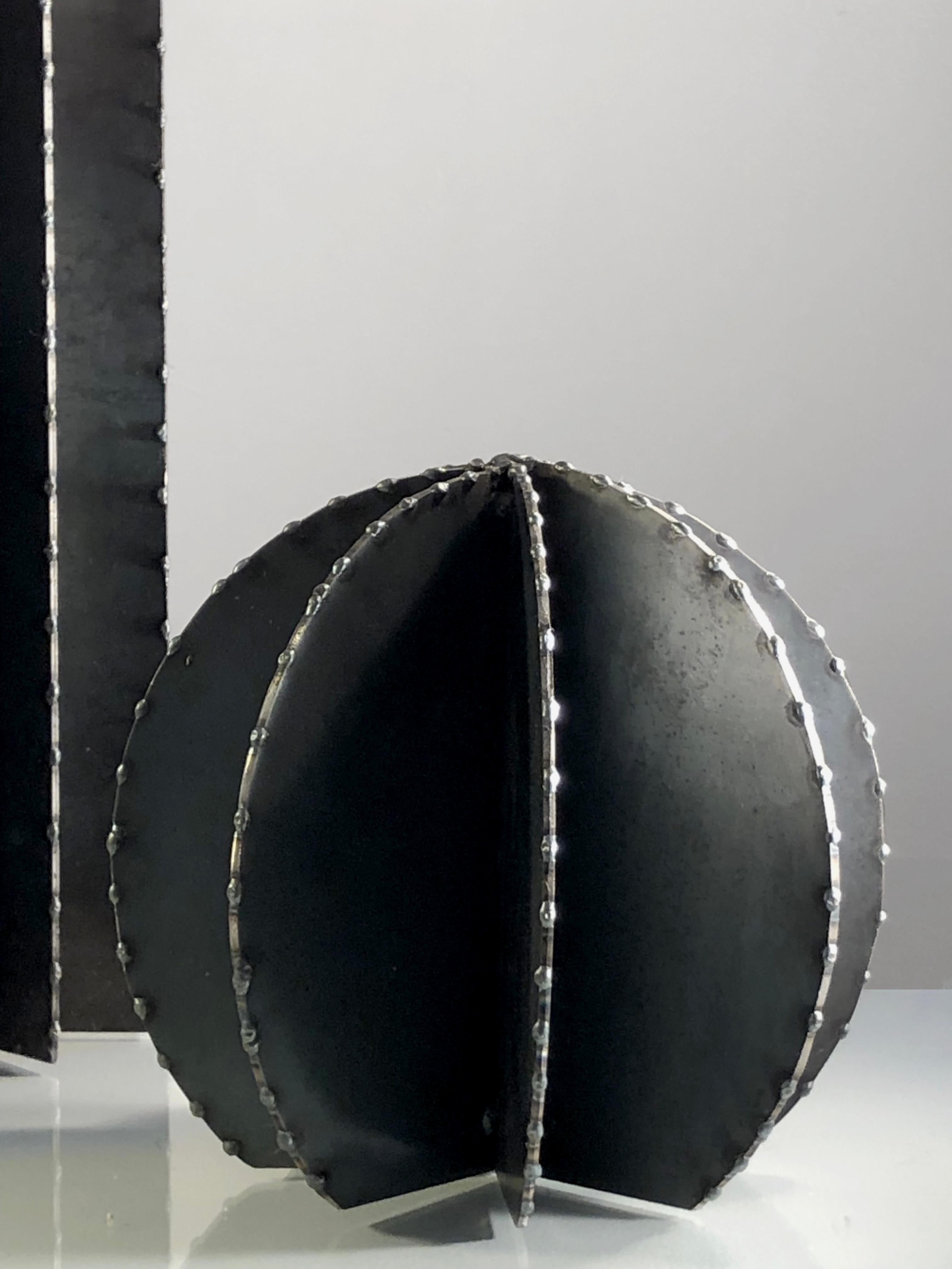 Set of 3 Metal CACTUS Contemporary BRUTALIST SCULPTURES by ESOJ France 2020 For Sale 4