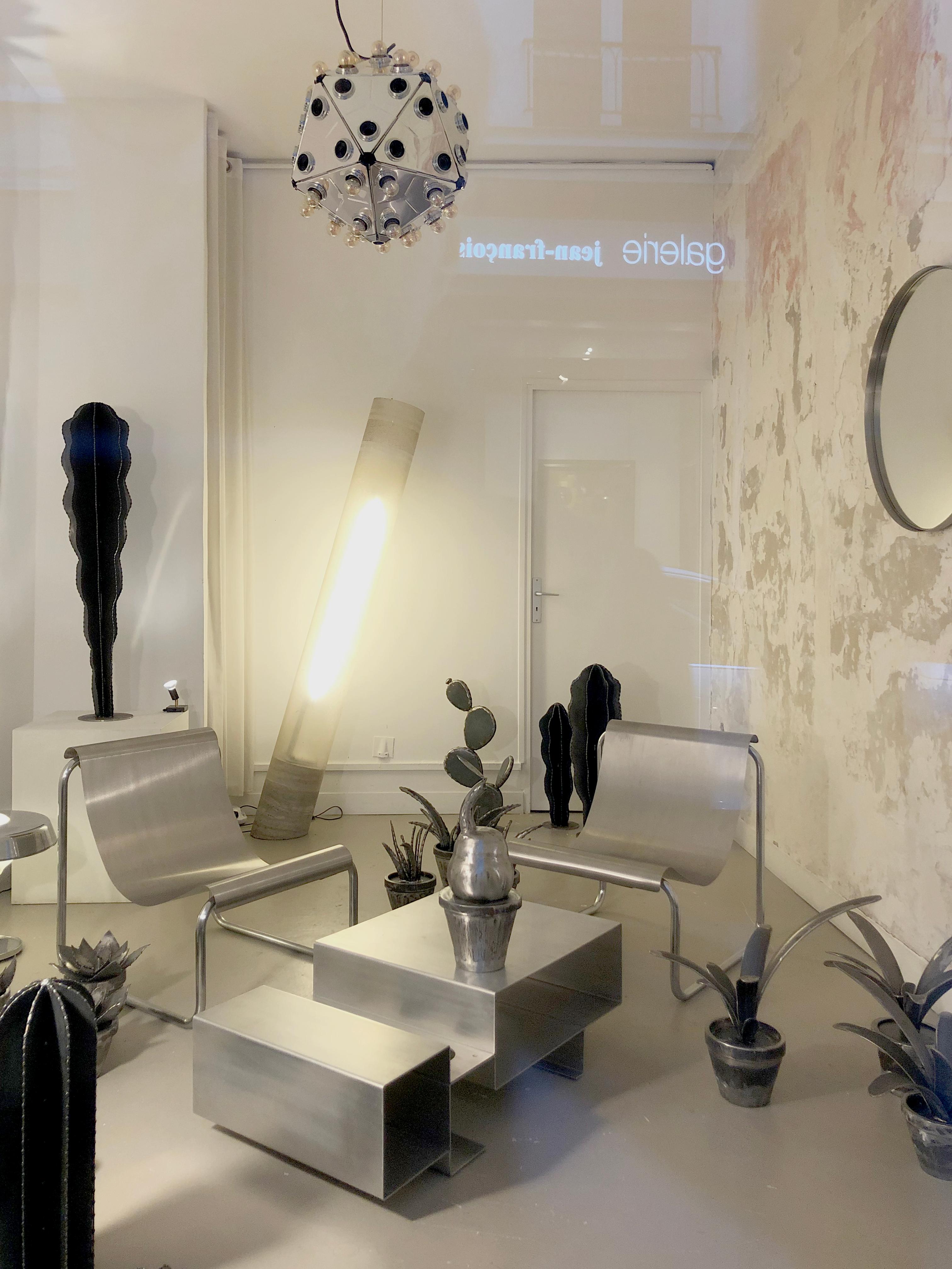Satz von 3 Metall PLANTS Contemporary BRUTALIST SCULPTURES von ESOJ Frankreich 2020 im Angebot 8