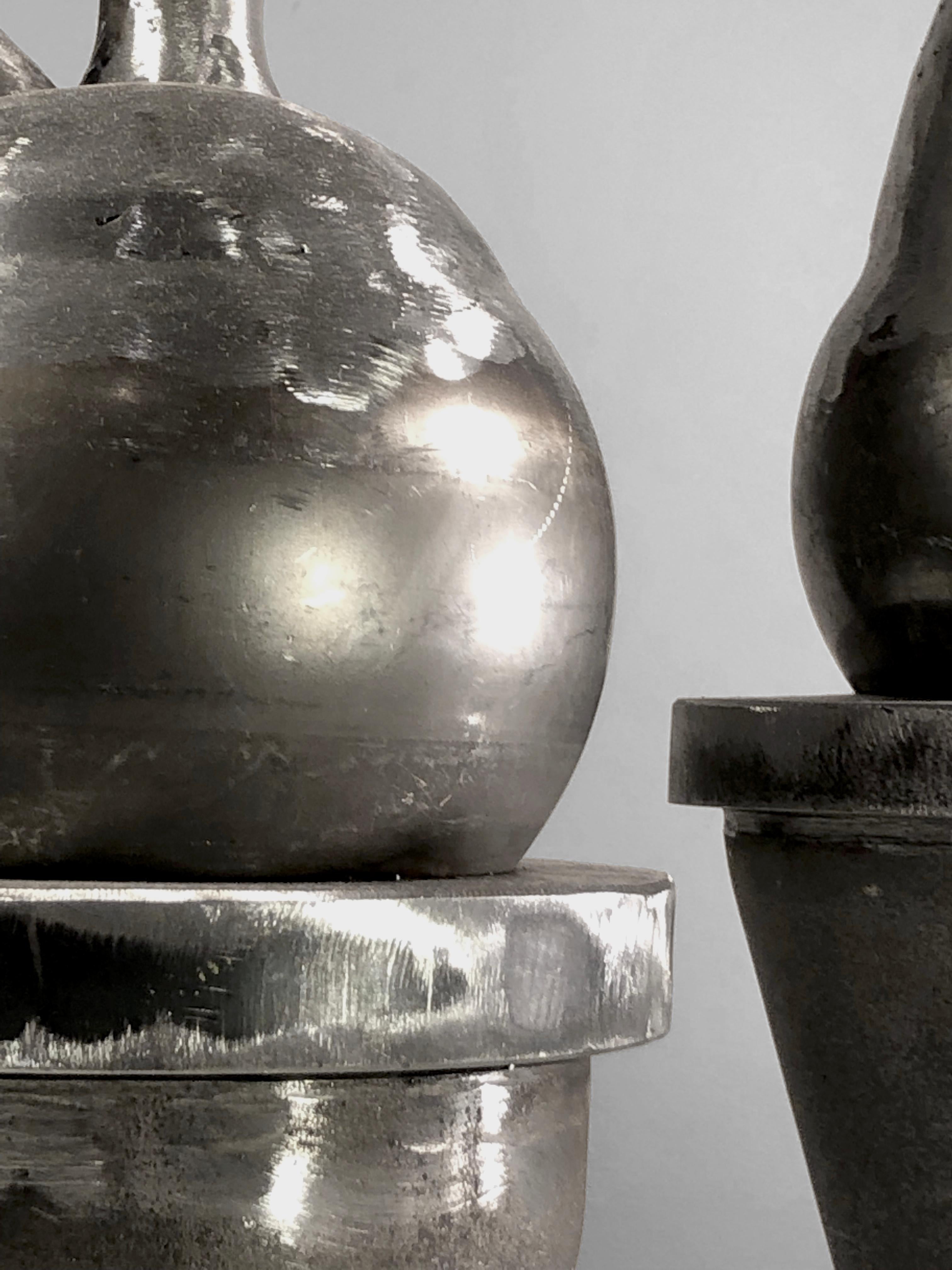 Satz von 3 Metall PLANTS Contemporary BRUTALIST SCULPTURES von ESOJ Frankreich 2020 (21. Jahrhundert und zeitgenössisch) im Angebot