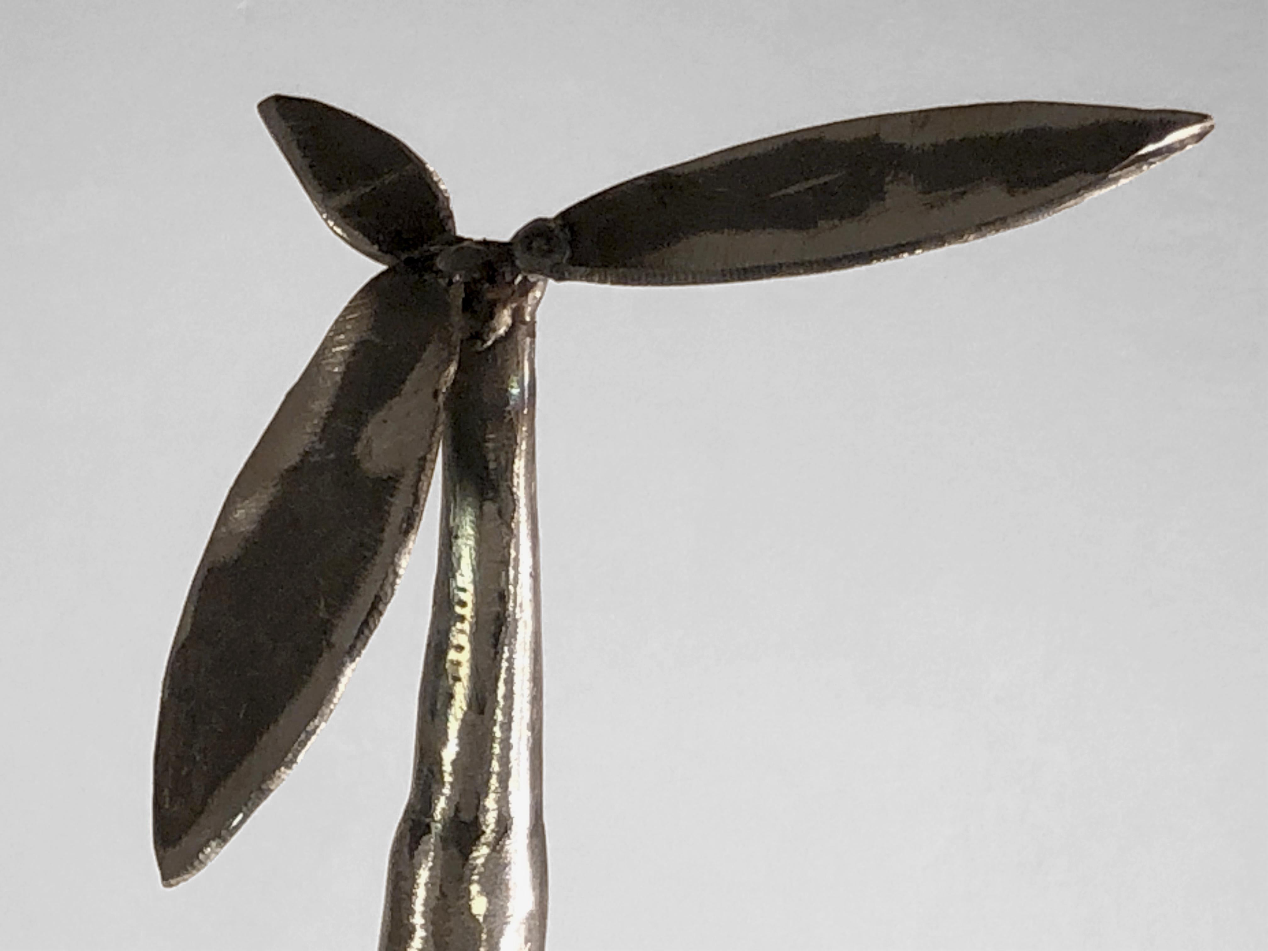 Satz von 3 Metall PLANTS Contemporary BRUTALIST SCULPTURES von ESOJ Frankreich 2020 im Angebot 1