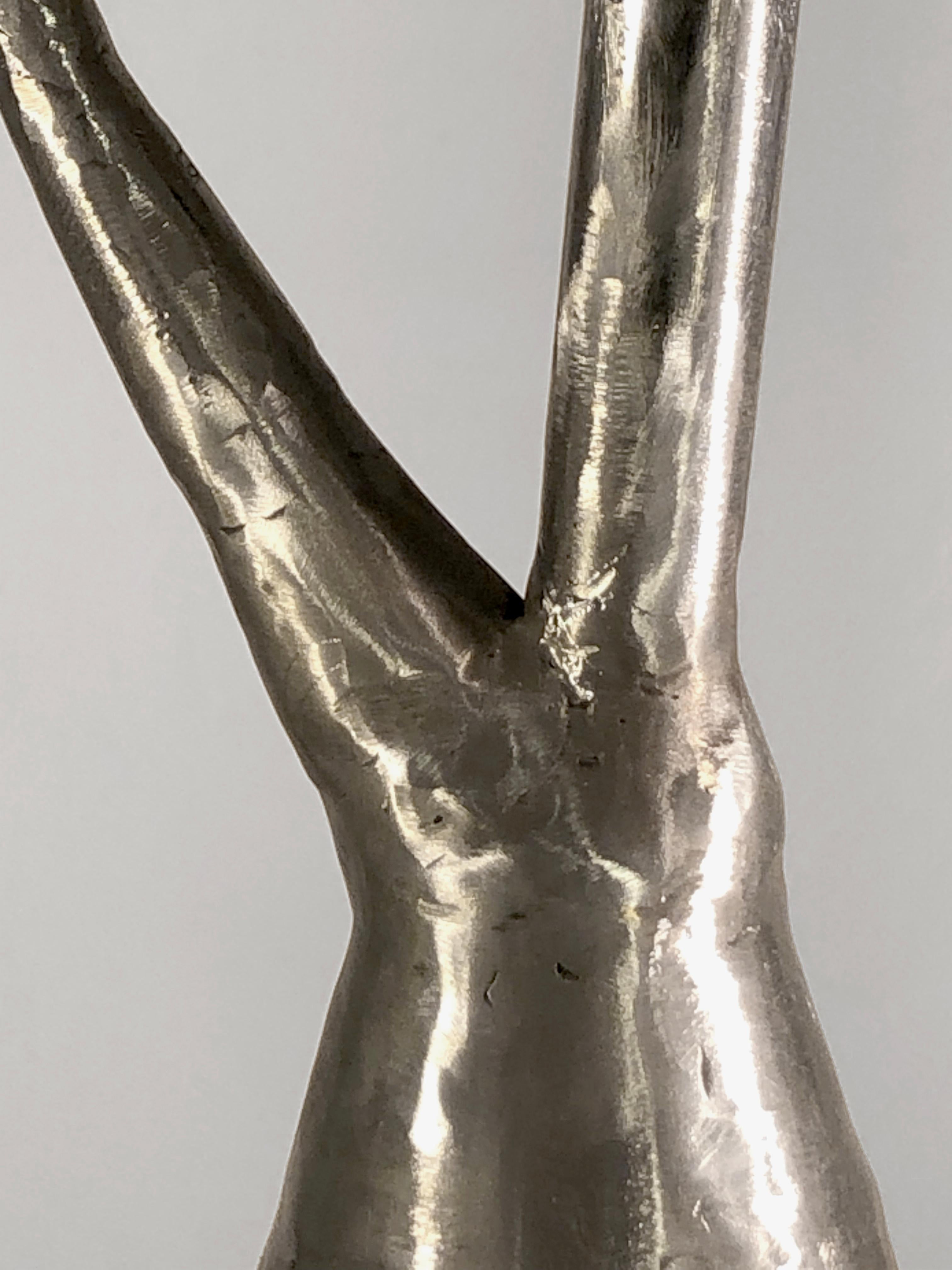 Satz von 3 Metall PLANTS Contemporary BRUTALIST SCULPTURES von ESOJ Frankreich 2020 im Angebot 3