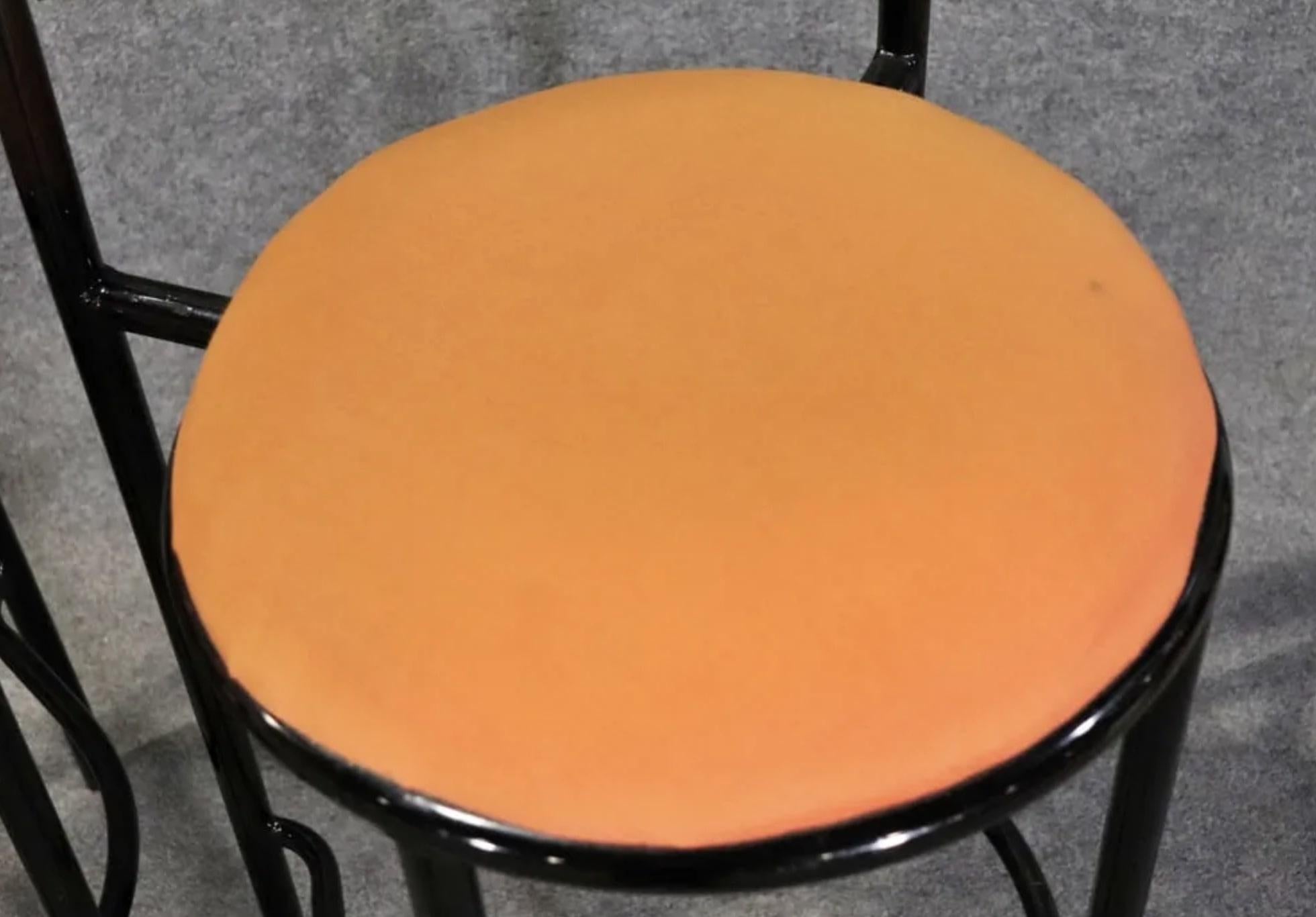Set of 3 Metal Stools For Sale 6