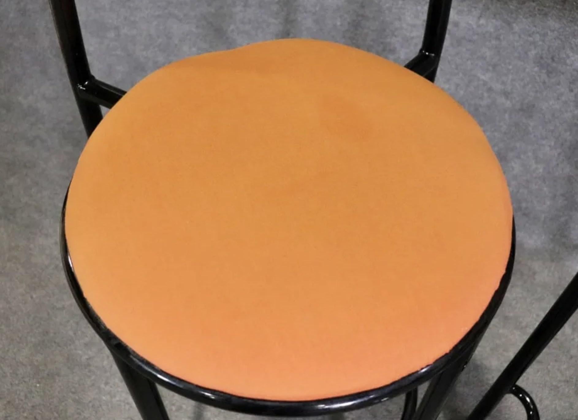 Set of 3 Metal Stools For Sale 7