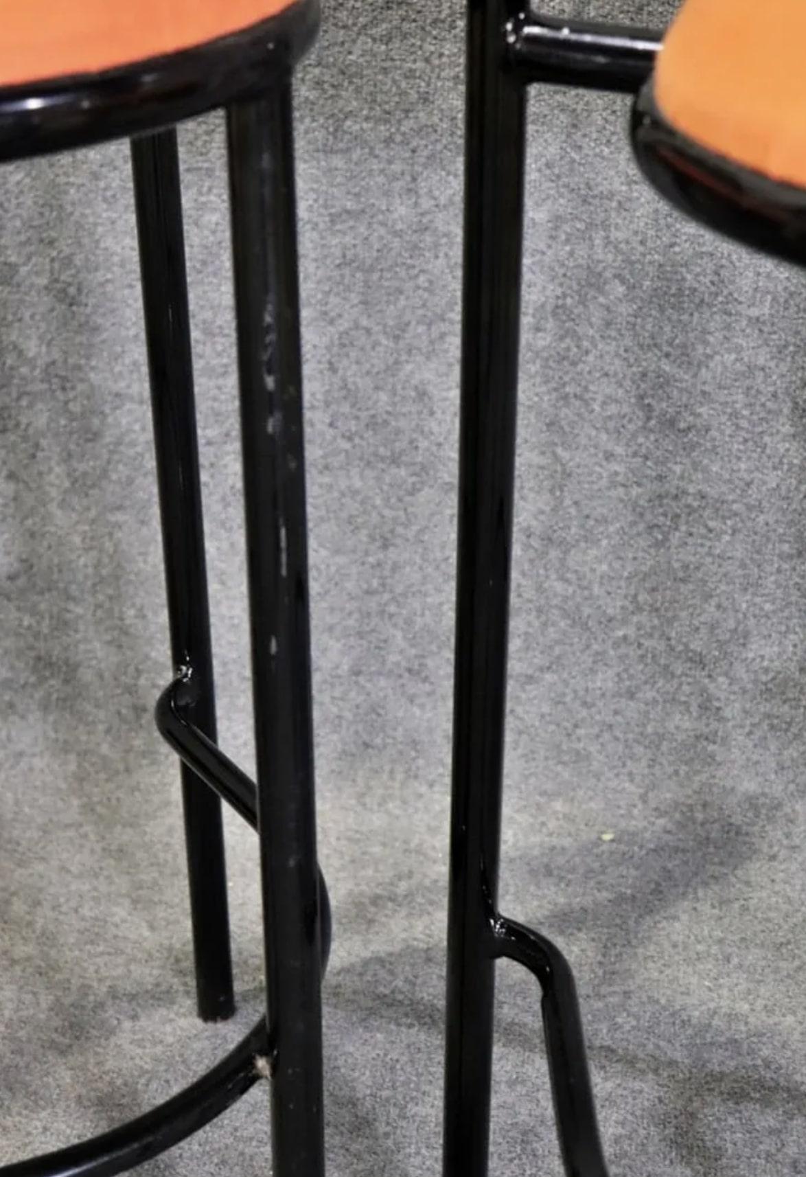 Set of 3 Metal Stools For Sale 1