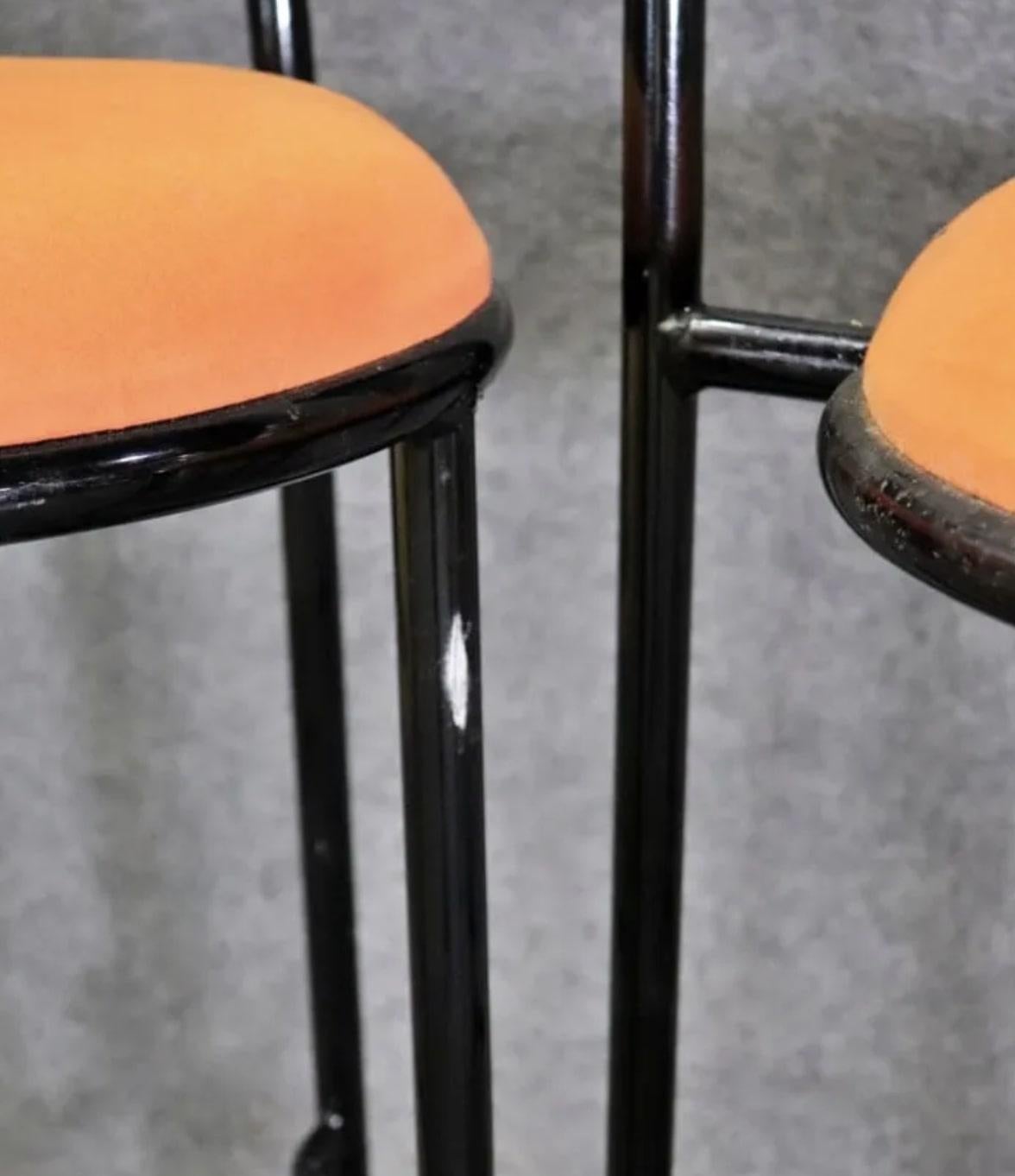 Set of 3 Metal Stools For Sale 3