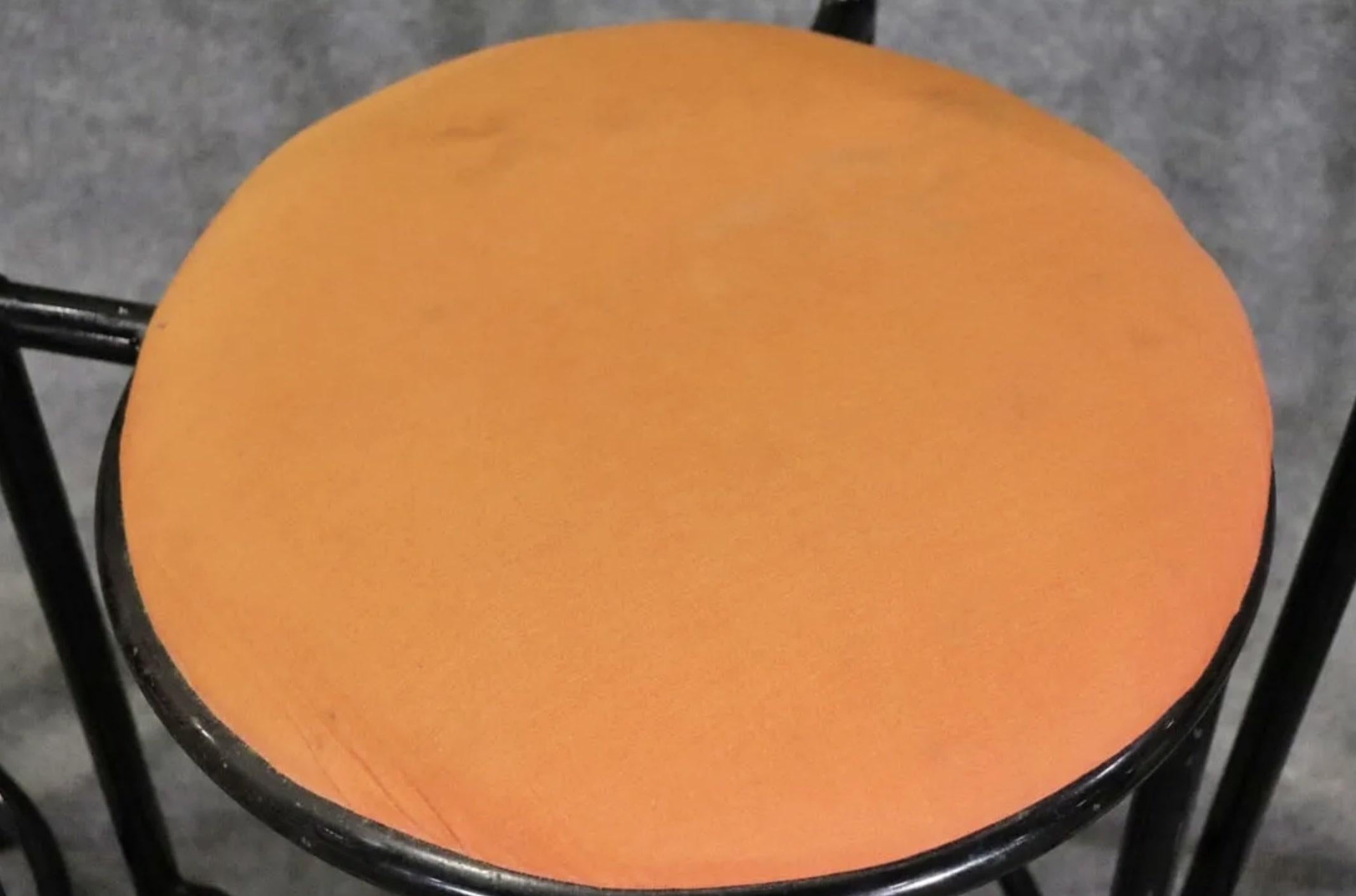 Set of 3 Metal Stools For Sale 5