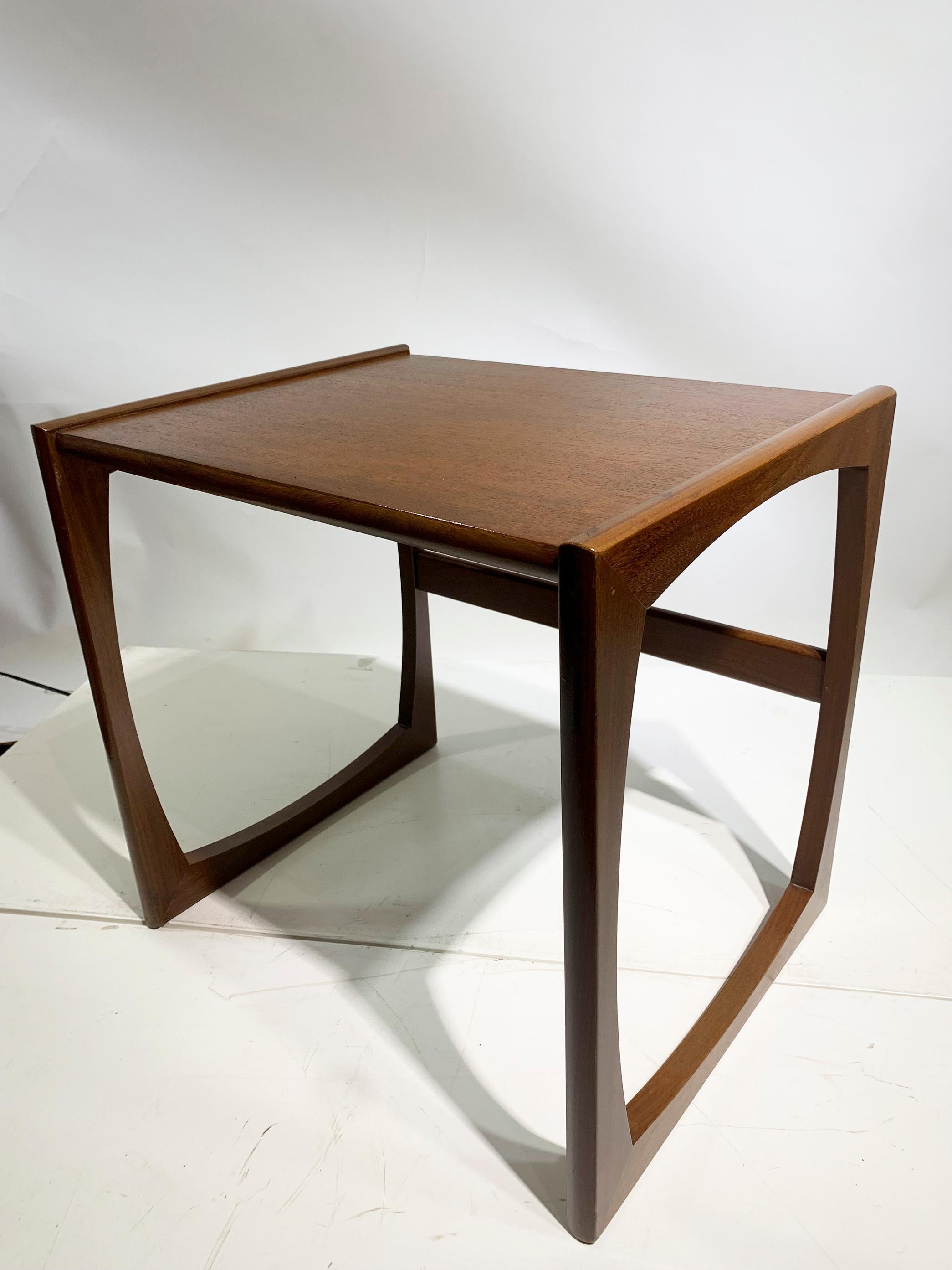 Wood Set of 3 Mid 20th Century Nesting Tables by G Plan For Sale