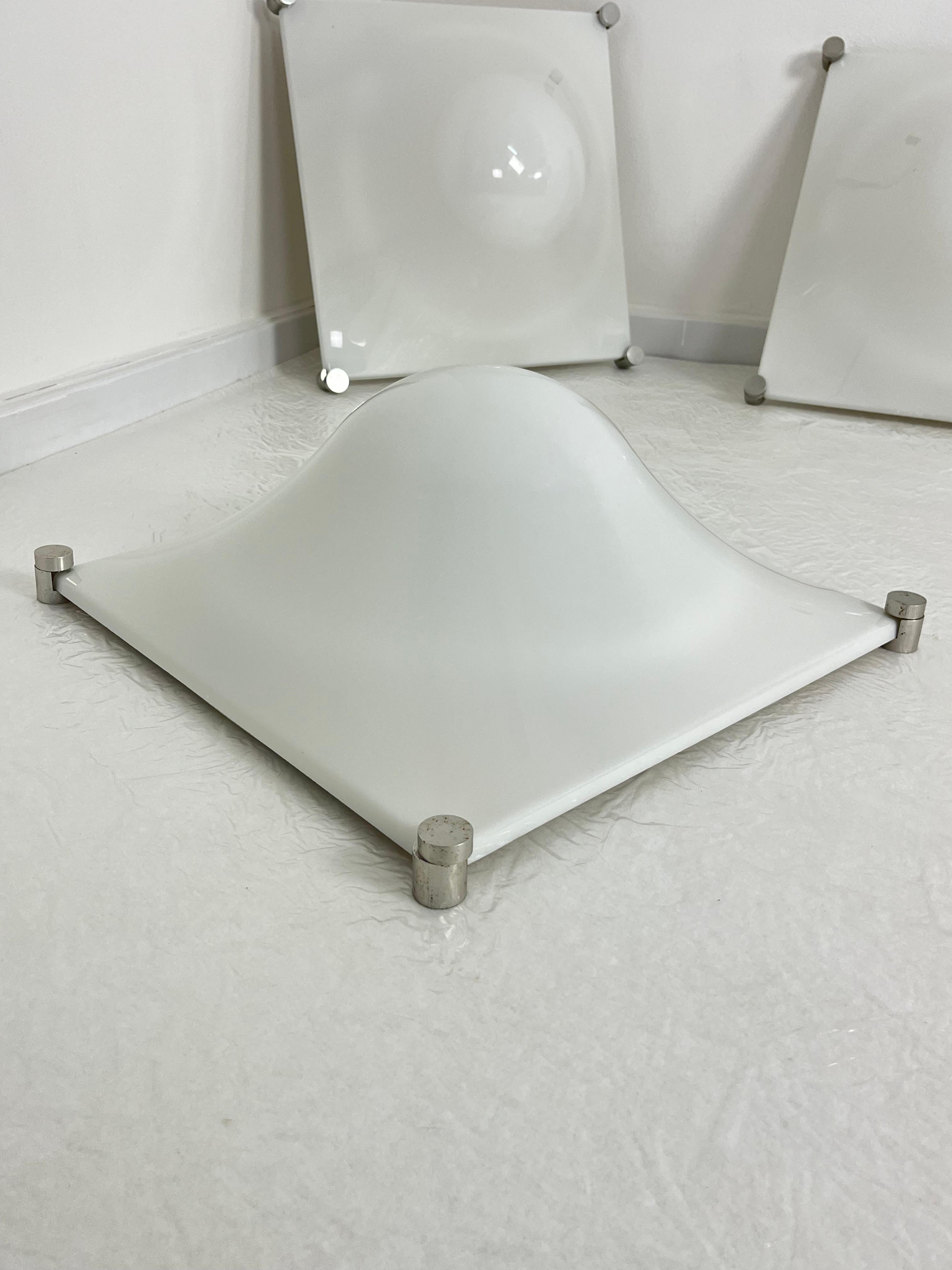 Metallo Set of 3 Mid-Century 50 cm Ceiling Lights model 