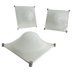 Set of 3 Mid-Century 50 cm Ceiling Lights model "Bolla" Martinelli Luce, 1960s