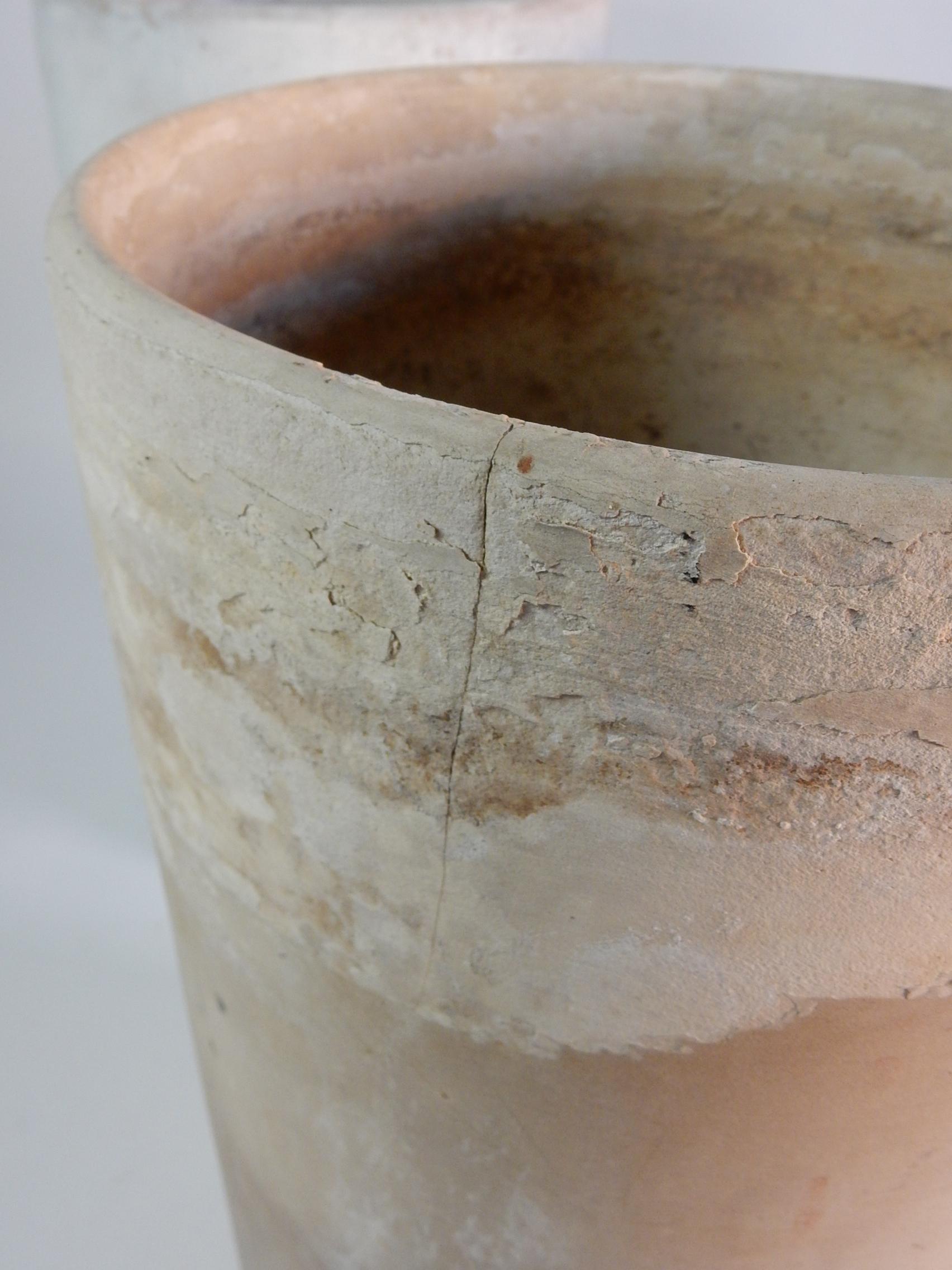 Mid-Century Ceramic Bisque Planter, circa 1950's in the style of Willy Guhl For Sale 2