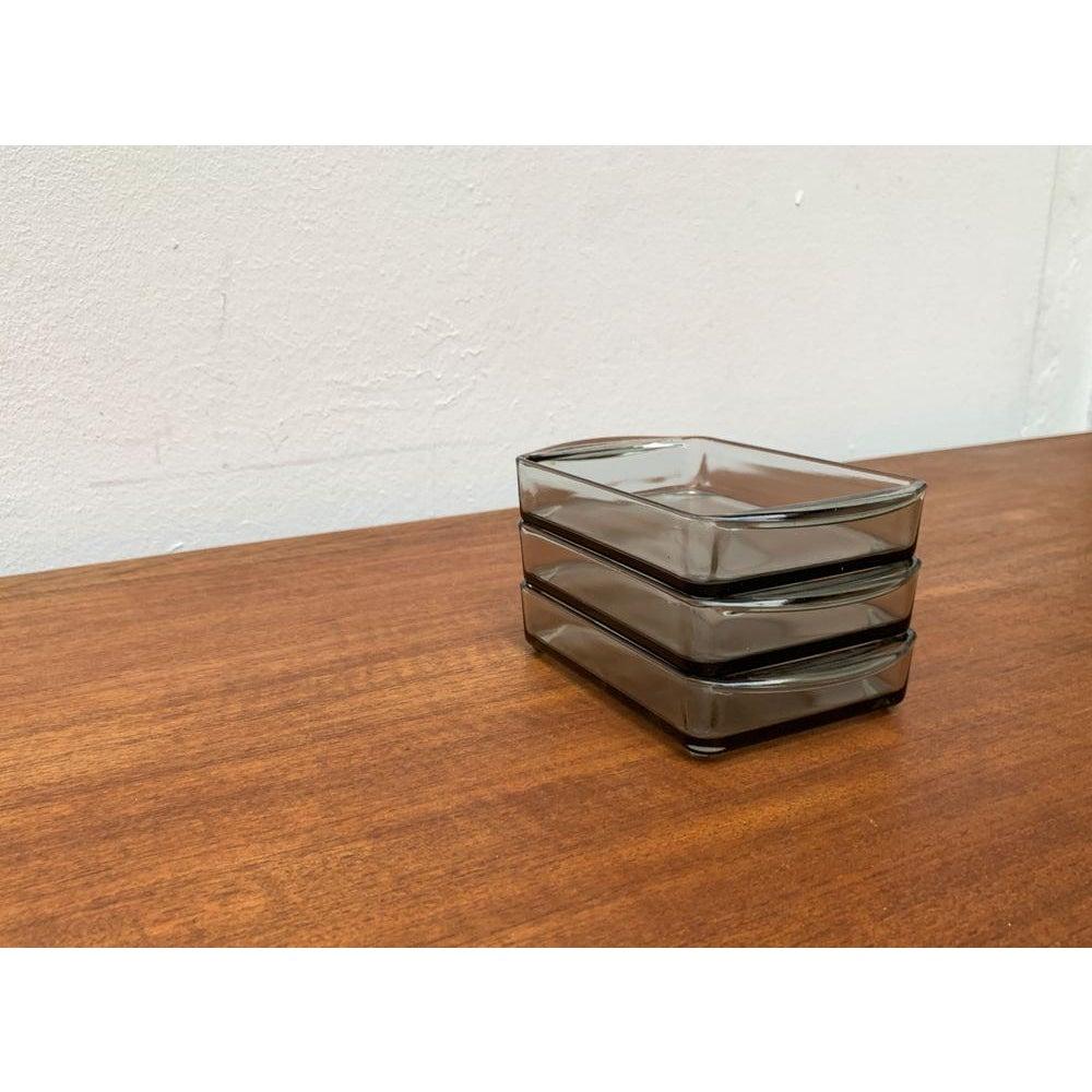 Set of 3 Mid-Century Danish Cabaret Glass Trays from Holmegaard, 1960s For Sale 7