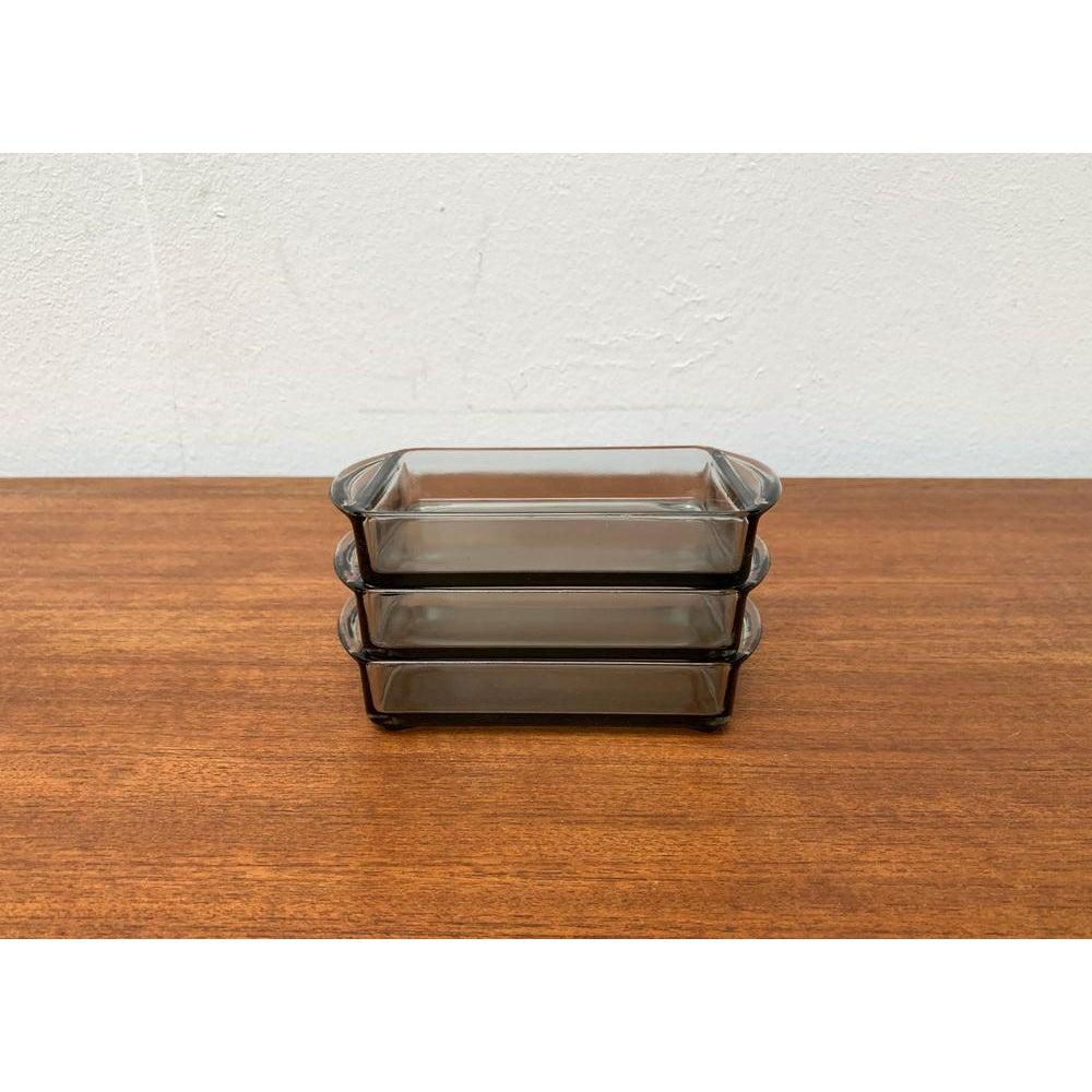 Set of 3 Mid-Century Danish Cabaret Glass Trays from Holmegaard, 1960s For Sale 1