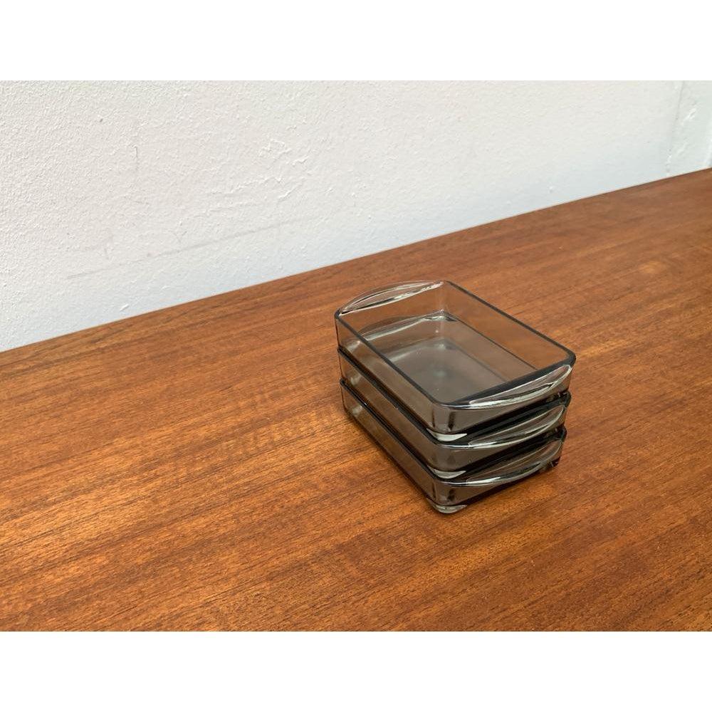 Set of 3 Mid-Century Danish Cabaret Glass Trays from Holmegaard, 1960s For Sale 3