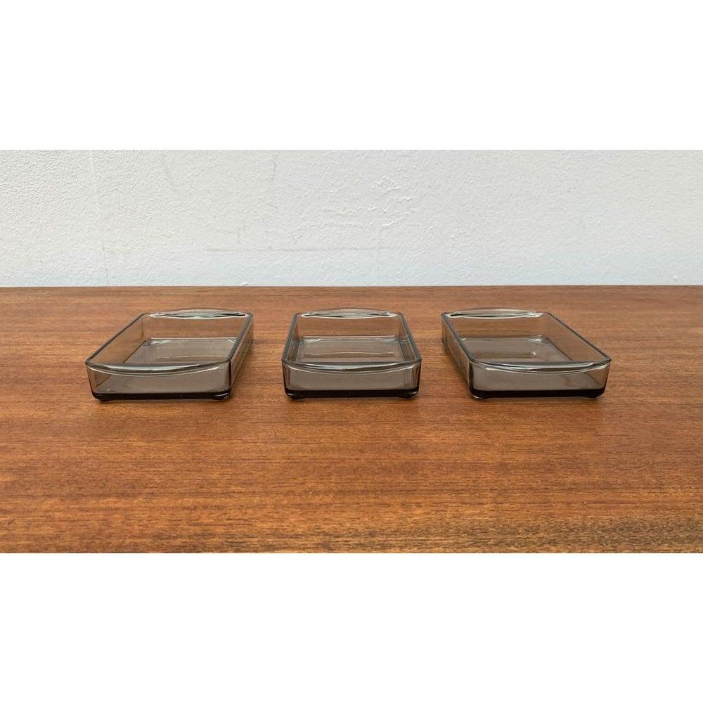 Set of 3 Mid-Century Danish Cabaret Glass Trays from Holmegaard, 1960s For Sale 4
