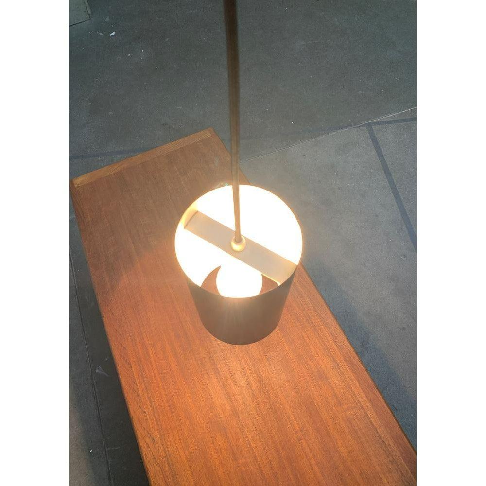 Set of 3 Mid-Century Danish Minimalist Cylinder Metal Pendant Lamps, 1960s For Sale 5