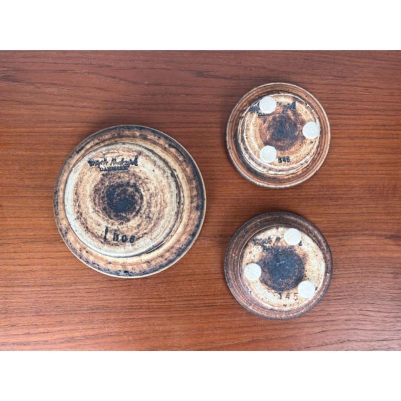 Juego de 3 cuencos de cerámica danesa de mediados de siglo, Brigitte Andrzejak, años 60 en venta 8
