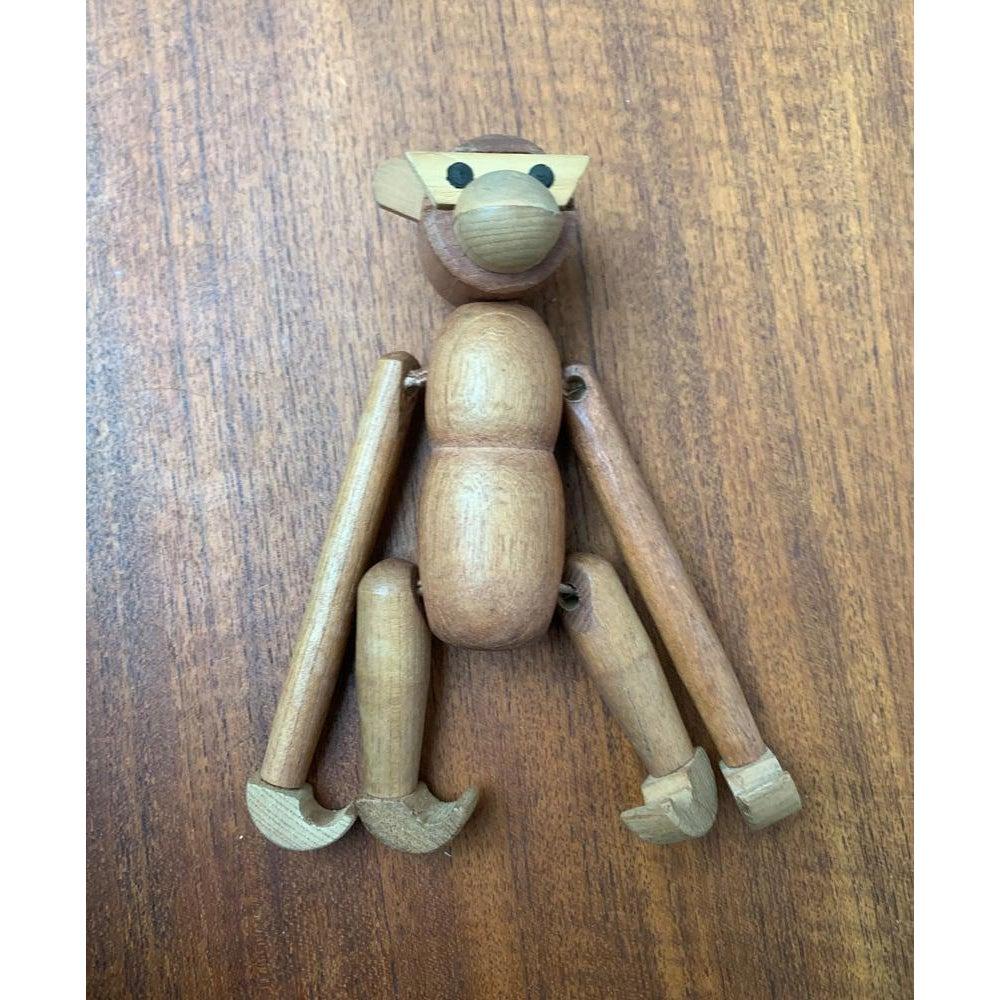 XX secolo Set di 3 figure di scimmie in legno danese di metà secolo in vendita