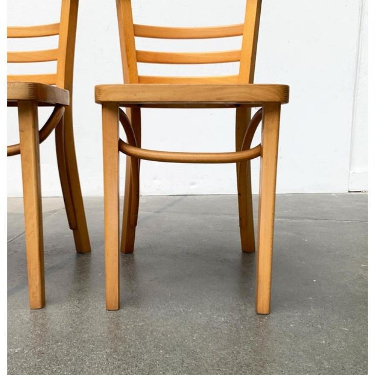 Set of 3 Mid-Century German Bentwood Chairs by ZPM Radomsko, 1950s For Sale 4