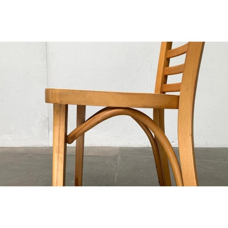 Mid-Century Modern Set of 3 Mid-Century German Bentwood Chairs by ZPM Radomsko, 1950s For Sale