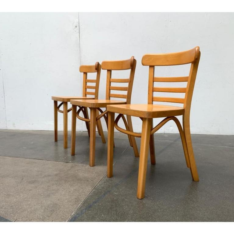 Polish Set of 3 Mid-Century German Bentwood Chairs by ZPM Radomsko, 1950s For Sale