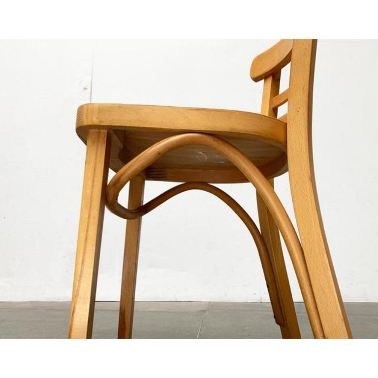 20th Century Set of 3 Mid-Century German Bentwood Chairs by ZPM Radomsko, 1950s For Sale