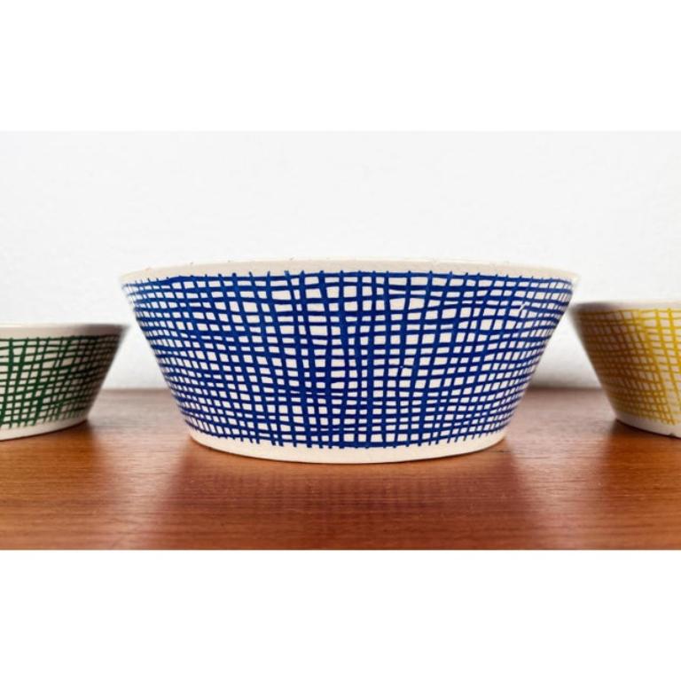 Set of 3 Mid-Century German Ceramic Bowls from Limburg, 1960s For Sale 5