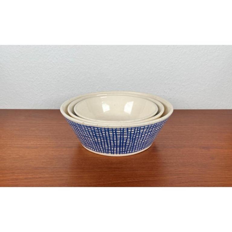Mid-Century Modern Set of 3 Mid-Century German Ceramic Bowls from Limburg, 1960s For Sale