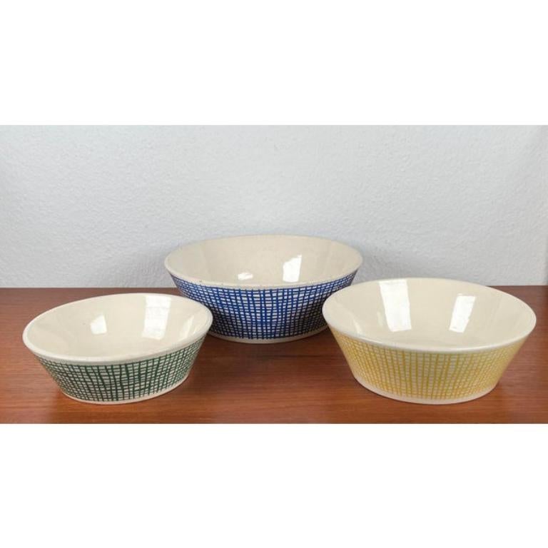 Set of 3 Mid-Century German Ceramic Bowls from Limburg, 1960s For Sale 3