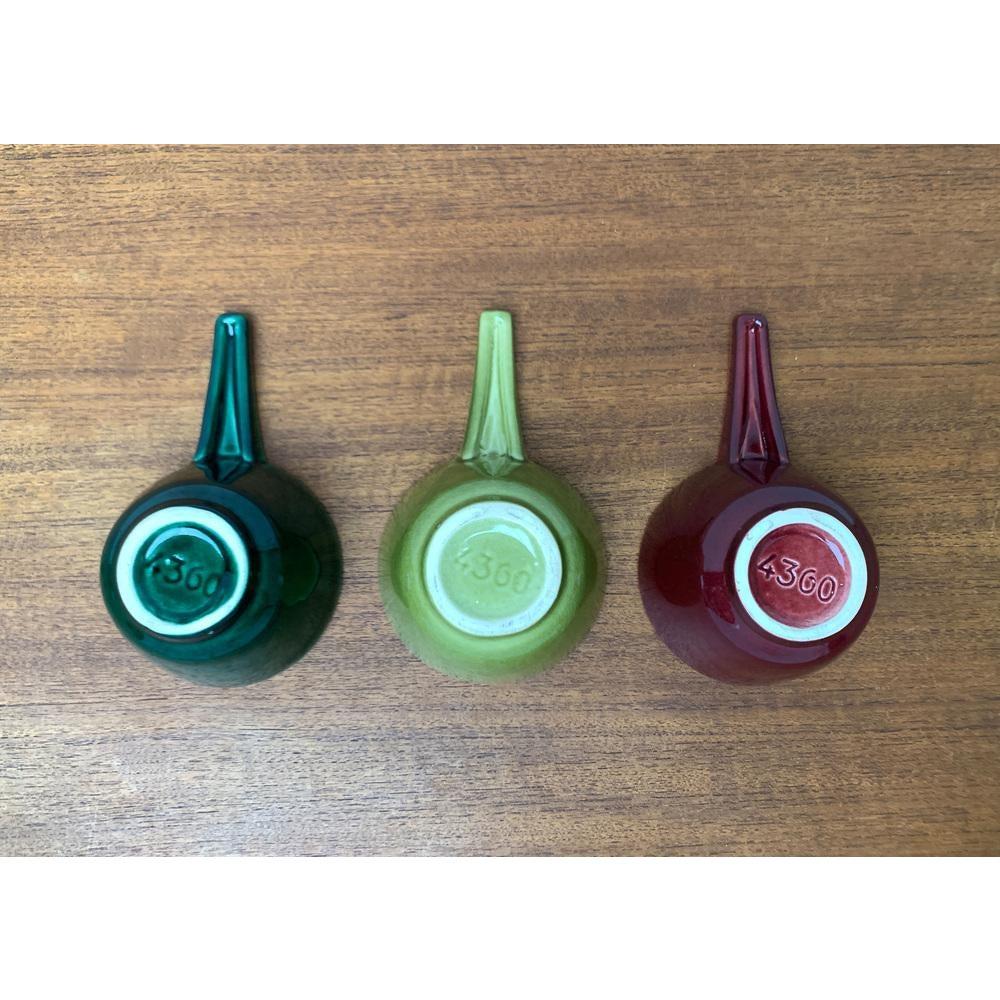 Tedesco Set di 3 ciotole in ceramica tedesca di metà secolo con manico, anni '60 in vendita