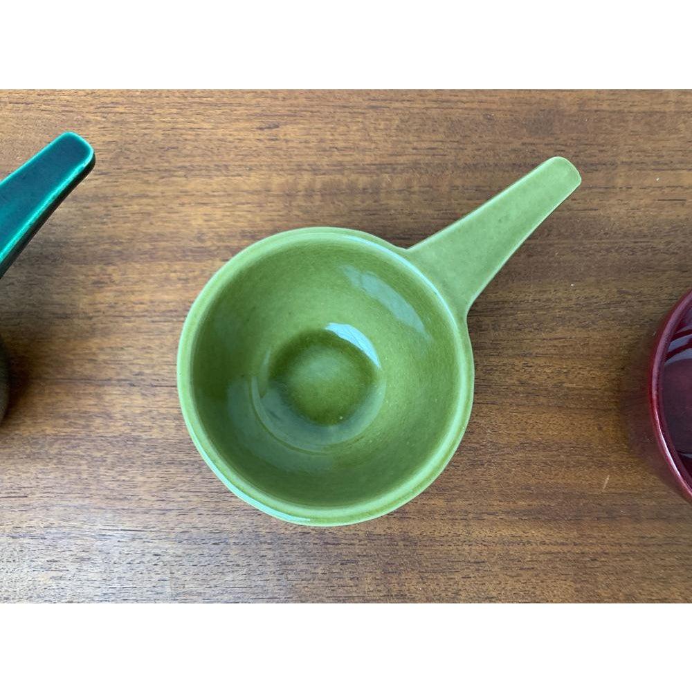 XX secolo Set di 3 ciotole in ceramica tedesca di metà secolo con manico, anni '60 in vendita
