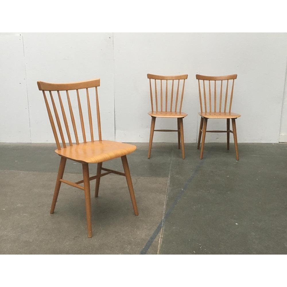 Mid-Century moderno Set di 3 sedie da pranzo tedesche di metà secolo, anni '60 in vendita