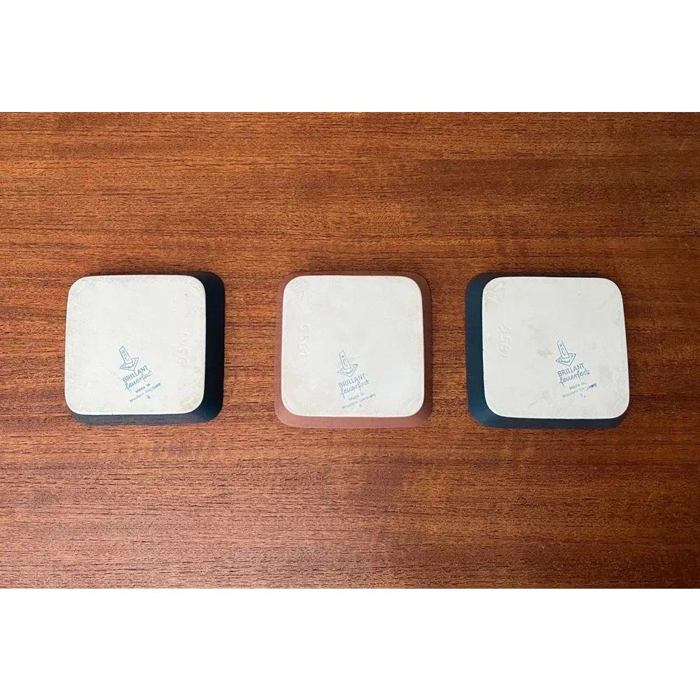 Juego de 3 cuencos alemanes minimalistas de mediados de siglo, resistentes al calor y brillantes, años 60 en venta 2