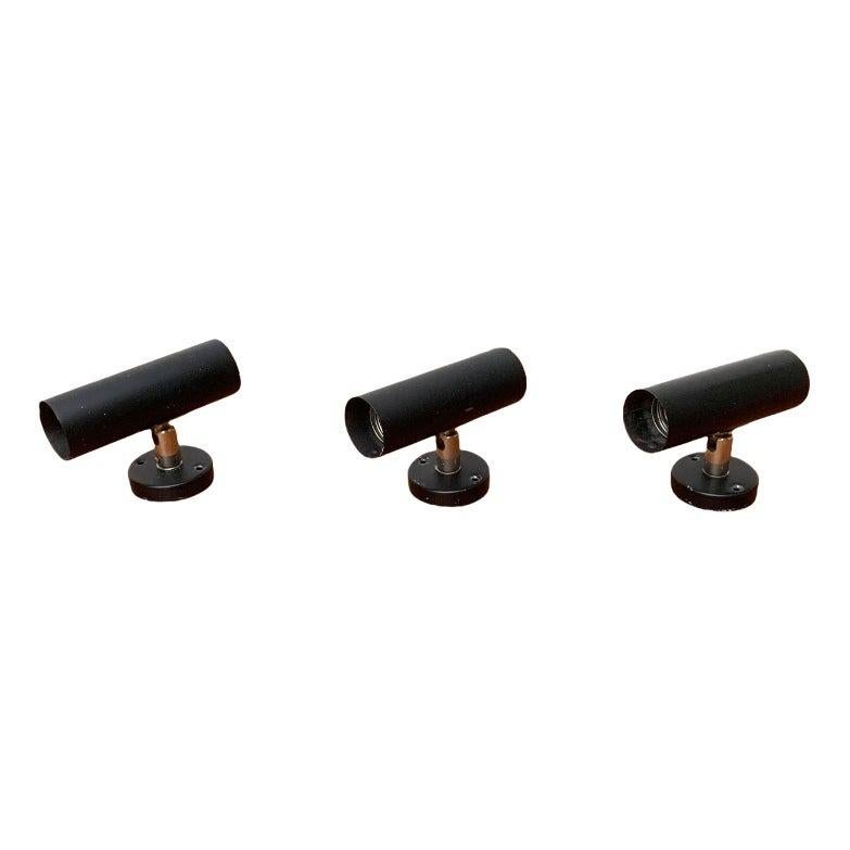 Set di 3 lampade da parete minimaliste tedesche di metà secolo