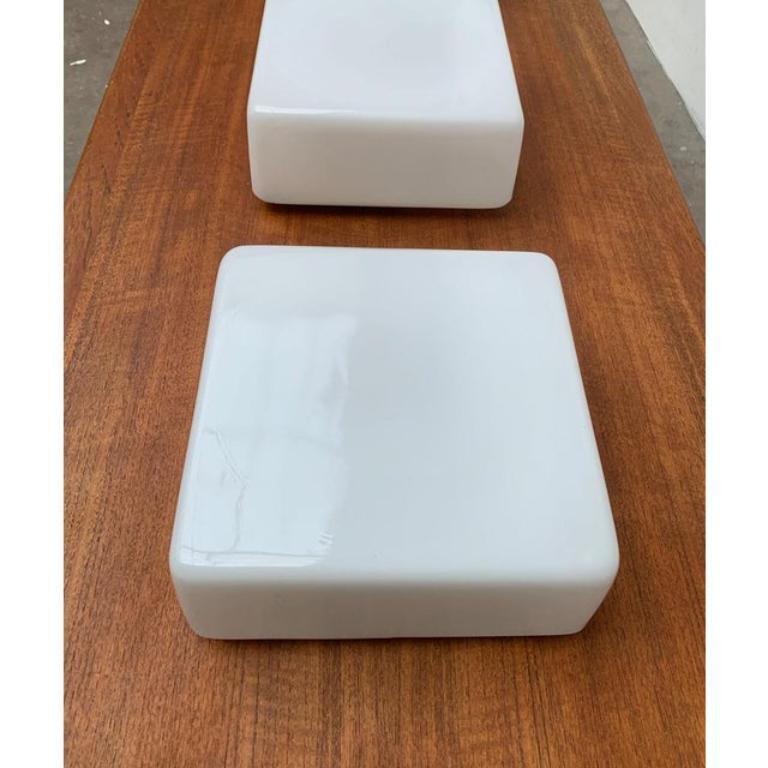 Tedesco Set di 3 lampade da parete o da soffitto minimaliste tedesche di metà secolo di Rzb in vendita