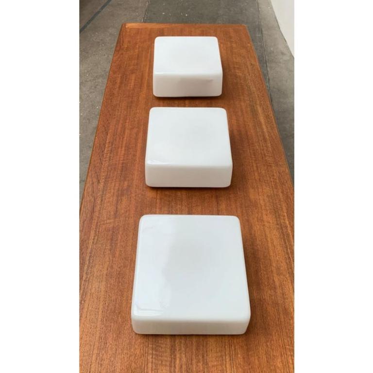 Metallo Set di 3 lampade da parete o da soffitto minimaliste tedesche di metà secolo di Rzb in vendita
