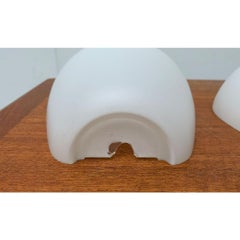 Set of 3 Mid-Century German Muschel Glass Wall Lamp by Wilhelm Wagenfeld, 1950s