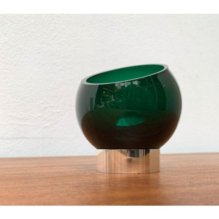 Set of 3 Mid-Century German Space Age Glass Ball Bowl from Quist, 1960s In Excellent Condition For Sale In Hamburg, DE