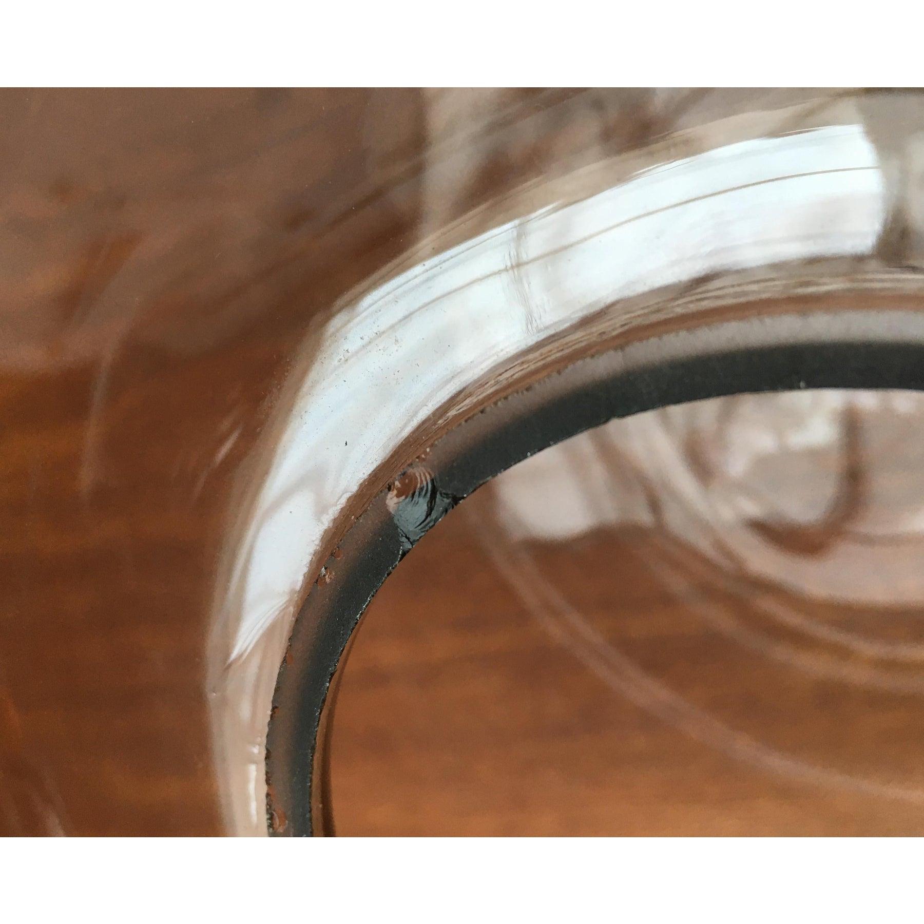 Satz von 3 deutschen Ufo-Hängeleuchten aus Glas aus der Mitte des Jahrhunderts aus Limburg im Angebot 2
