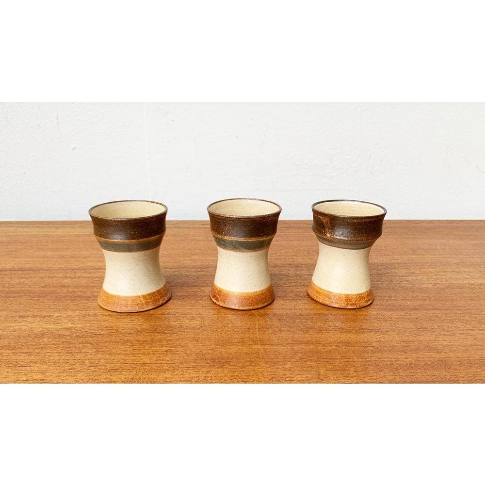 20th Century Set of 3 Mid-Century German Studio Pottery Mugs from Inseltöpferei, 1960s For Sale