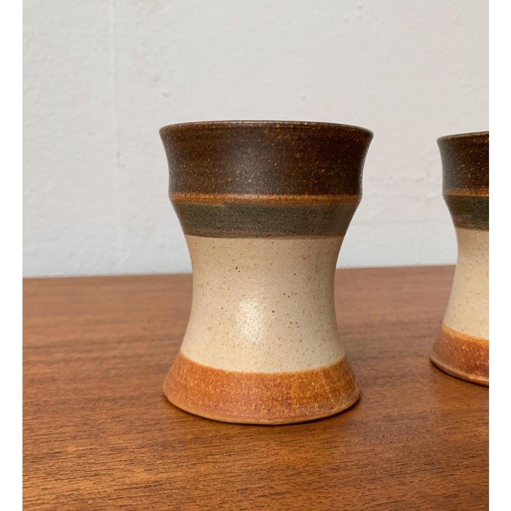 Ceramic Set of 3 Mid-Century German Studio Pottery Mugs from Inseltöpferei, 1960s For Sale