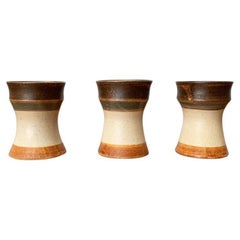 Set of 3 Mid-Century German Studio Pottery Mugs from Inseltöpferei, 1960s